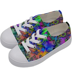 Star Abstract Colorful Fireworks Kids  Low Top Canvas Sneakers