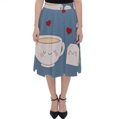 Cute Tea Folding Skater Skirt by Valentinaart