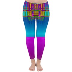 Sky Earth And Star Fall Classic Winter Leggings by pepitasart