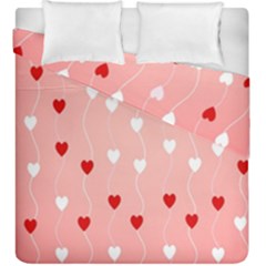 Heart Shape Background Love Duvet Cover Double Side (king Size) by Nexatart