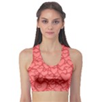 Background Hearts Love Sports Bra