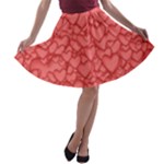 Background Hearts Love A-line Skater Skirt