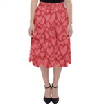 Background Hearts Love Folding Skater Skirt