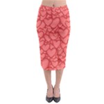 Background Hearts Love Midi Pencil Skirt