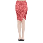 Background Hearts Love Midi Wrap Pencil Skirt