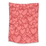 Background Hearts Love Medium Tapestry