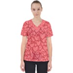 Background Hearts Love Scrub Top