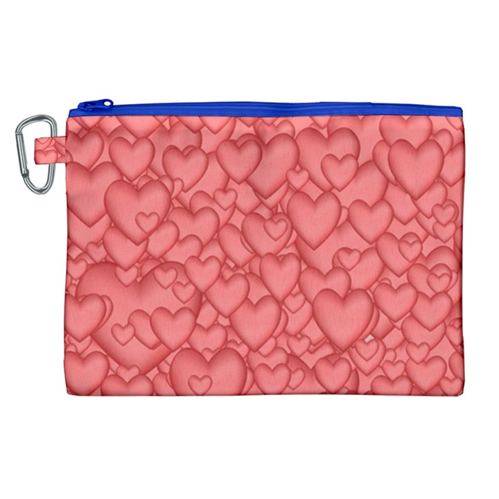 Background Hearts Love Canvas Cosmetic Bag (XL)