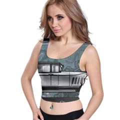 Vintage Car Automobile Auburn Crop Top by Nexatart