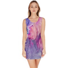 Marbled,ultraviolet,violet,purple,pink,blue,white,stone,marble,modern,trendy,beautiful Bodycon Dress by NouveauDesign
