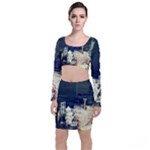 Abandonded Dollhouse Long Sleeve Crop Top & Bodycon Skirt Set