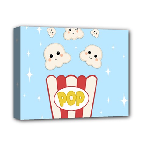 Cute Kawaii Popcorn Deluxe Canvas 14  X 11  by Valentinaart