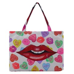 Aahhhh Candy Zipper Medium Tote Bag by dawnsiegler