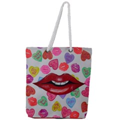 Aahhhh Candy Full Print Rope Handle Tote (large) by dawnsiegler