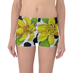 Floral Cow Print Reversible Boyleg Bikini Bottoms