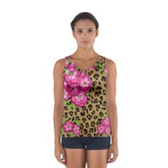 Floral Leopard Print Sport Tank Top 