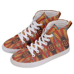 Geometric Extravaganza Pattern Men s Hi-top Skate Sneakers by linceazul