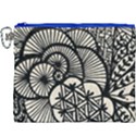 Background Abstract Beige Black Canvas Cosmetic Bag (XXXL) View1