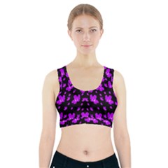 Pretty Flowers Sports Bra With Pocket by pepitasart