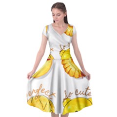 Cute Bread Cap Sleeve Wrap Front Dress by KuriSweets