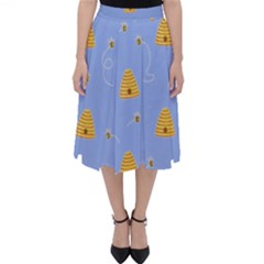 Bee Pattern Folding Skater Skirt by Valentinaart