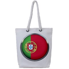 Portugal Flag Country Nation Full Print Rope Handle Tote (small)