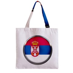 Serbia Flag Icon Europe National Zipper Grocery Tote Bag by Nexatart