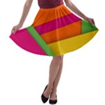 Background Abstract A-line Skater Skirt