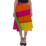 Background Abstract Perfect Length Midi Skirt