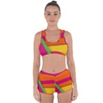 Background Abstract Racerback Boyleg Bikini Set