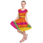 Background Abstract Kids  Short Sleeve Dress