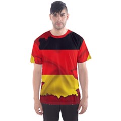 Germany Map Flag Country Red Flag Men s Sports Mesh Tee