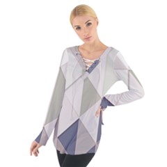 Background Geometric Triangle Tie Up Tee by Nexatart