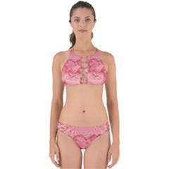 Heart Love Friendly Pattern Perfectly Cut Out Bikini Set