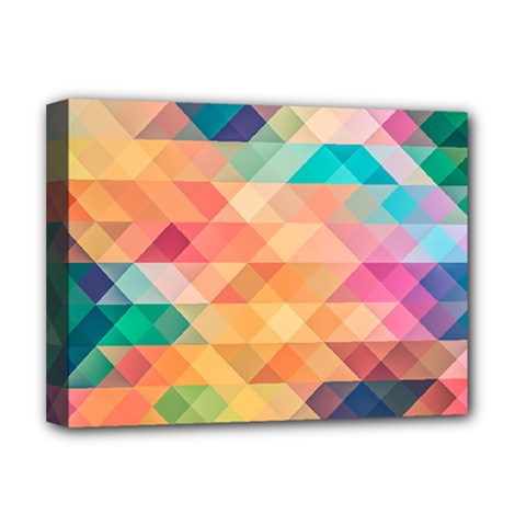 Texture Background Squares Tile Deluxe Canvas 16  X 12  