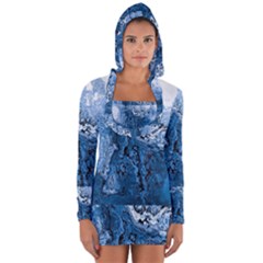 Water Nature Background Abstract Long Sleeve Hooded T-shirt