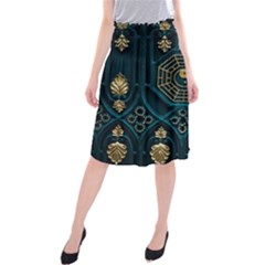 Ying Yang Abstract Asia Asian Background Midi Beach Skirt