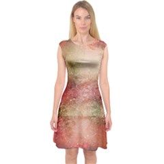 Background Art Abstract Watercolor Capsleeve Midi Dress