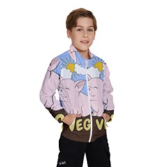 Go Vegan - Cute Pig Wind Breaker (kids) by Valentinaart