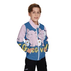 Go Vegan - Cute Pig And Chicken Wind Breaker (kids) by Valentinaart