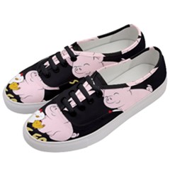 Friends Not Food - Cute Pig And Chicken Women s Classic Low Top Sneakers by Valentinaart