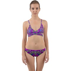 Spring Time In Colors And Decorative Fantasy Bloom Wrap Around Bikini Set by pepitasart