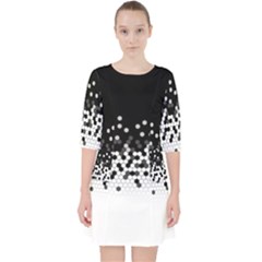 Flat Tech Camouflage Black And White Pocket Dress by jumpercat