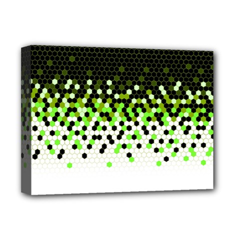 Flat Tech Camouflage Reverse Green Deluxe Canvas 16  X 12   by jumpercat