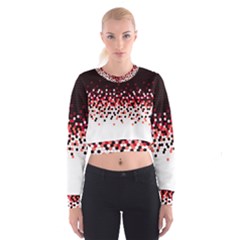 Flat Tech Camouflage Reverse Red Cropped Sweatshirt by jumpercat