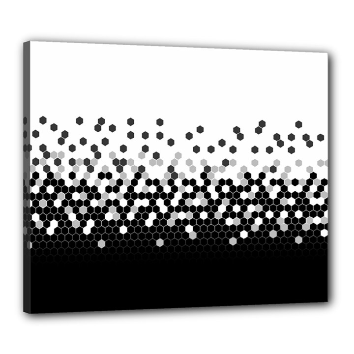 Flat Tech Camouflage White And Black Canvas 24  x 20 