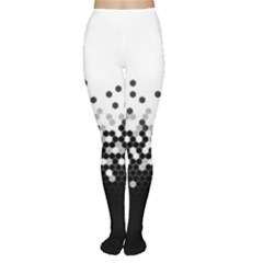 Flat Tech Camouflage White And Black Women s Tights by jumpercat