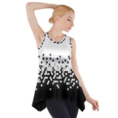 Flat Tech Camouflage White And Black Side Drop Tank Tunic by jumpercat