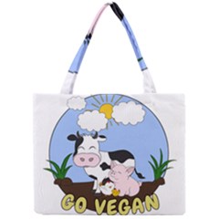 Friends Not Food - Cute Pig And Chicken Mini Tote Bag by Valentinaart