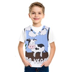 Friends Not Food - Cute Cow Kids  Sportswear by Valentinaart